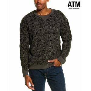 ATM MEN NWT FRENCH TERRY MINI ANIMAL COTTON SWEATSHIRT. SIZE M